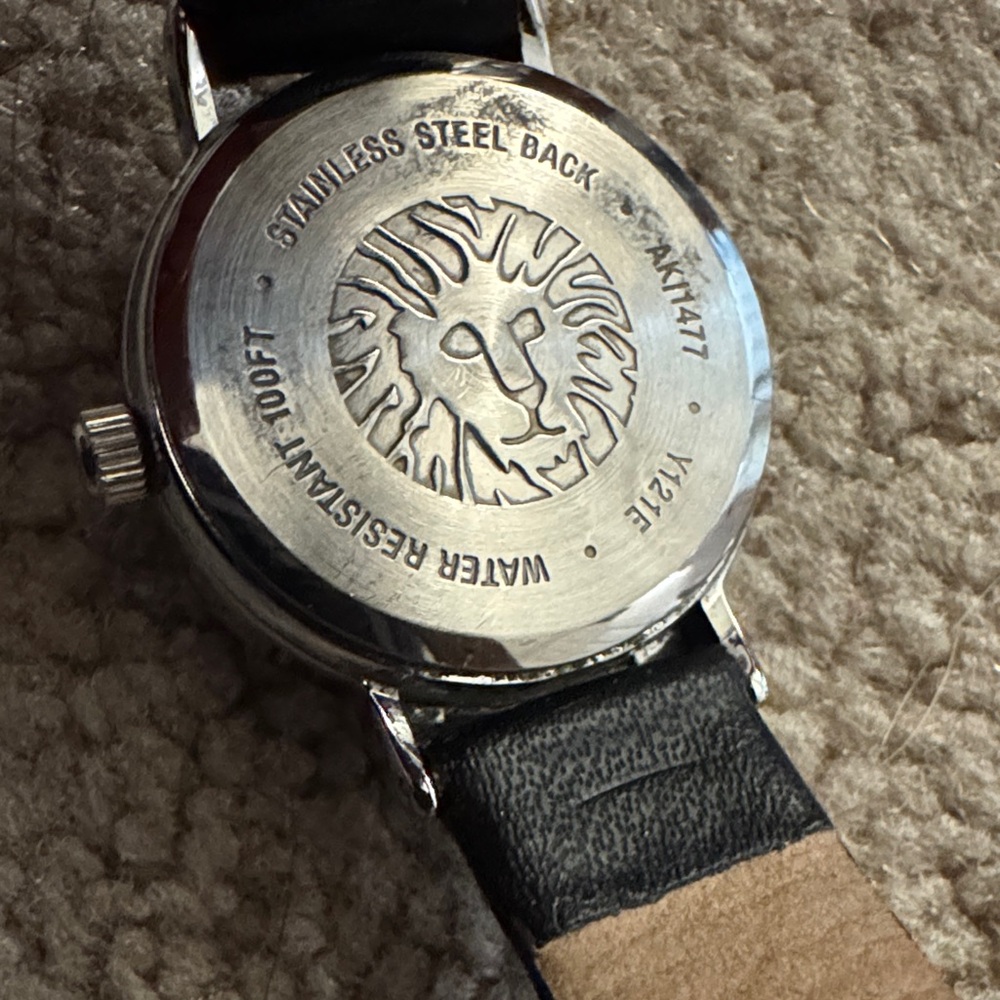 Anne Klein Black and Silver Diamond decorative formal classy watch Like NEW - Picture 2 of 4